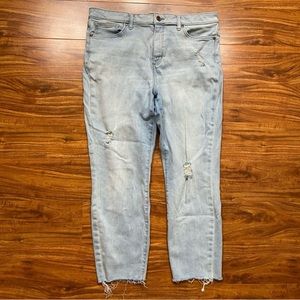 3/$25 LC Lauren Conrad Light Blue Distressed High Waist Skinny Jean Size 16 Boho